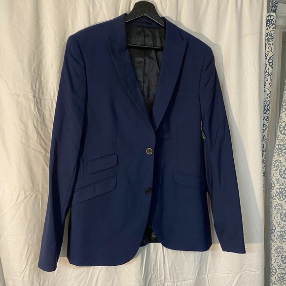 40R Navy Blue Simons(Le 31) Suit Blazer - Picture 8 of 8